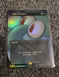 MTG Night's Whisper Foil 1937 SLD Secret Lair Spongebob Squarepants Squidward - Image 1