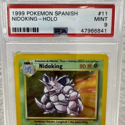 1999 Pokemon SPANISH Base Set Holo Nidoking 11/102 - PSA 9 MINT *POP 22* - Image 2