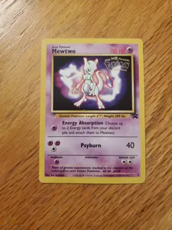 Mewtwo 3 Black Star Movie Promo Stamped Vintage Pokemon Card WOTC TCG English - Image 2