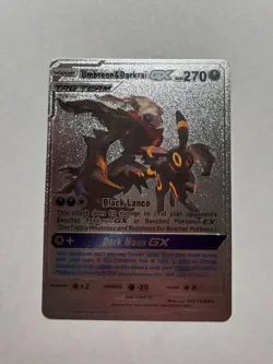 Pokemon Umbreon & Darkrai GX Tag Team Silver Foil Fan/Display Art Card NM - Image 1