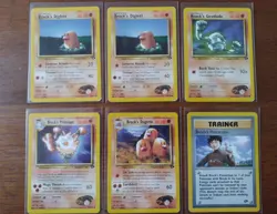 Pokemon Gym Challenge - Job lot of 6 Brock cards - Image 1