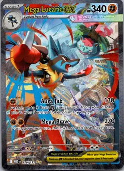 Mega Lucario ex Special Illustration Rare ME01: Mega Evolution 179/132 NM - Image 1