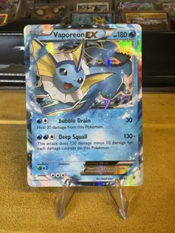 Pokemon TCG Vaporeon EX Generations Holo Card 24/83 Ultra Rare - 9 - Image 1