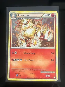 Arcanine Holo Rare Holo HeartGold SoulSilver 1/123 HP Pokemon TCG - Image 1