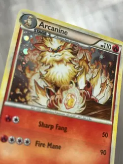 Arcanine Holo Rare Holo HeartGold SoulSilver 1/123 HP Pokemon TCG - Image 3