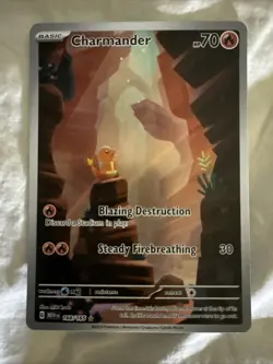 Pokemon TCG Charmander 168/165 Scarlet Violet 151 Illustration Rare NM English - Image 1