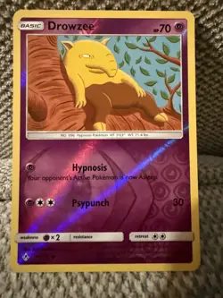 Drowzee SM - Unbroken Bonds #71 (2019) Common Reverse Holo NM Pokemon - Image 1