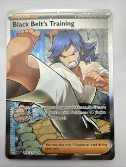 Pokemon Black Belt's Training 255/217 ASC Full Art Trainer-Supporter Holo NM - Image 1