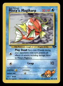 Misty's Magikarp 88/132 Common Gym Challenge WOTC Pokemon LP - Image 1