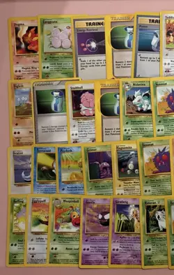 Pokemon 40+ Card Lot Common Uncommon Mixed Vintage (Jungle, Fossil, Base, etc.) - Image 2