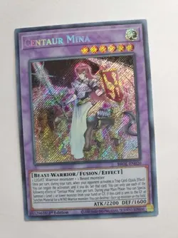 LP Yu-Gi-Oh Centaur Mina BROL-EN020 SCR 1st Ed Holo Bleed Brothers Of Legend - Image 2