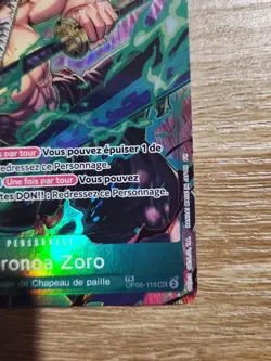 🇫🇷 Carte One Piece Roronoa Zoro TR Op06-118 Sec Alt Fr 🇫🇷 - Image 5