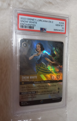 TCG 2023 Disney Lorcana EN 2 Enchanted #206 Snow White PSA 10 - Image 1