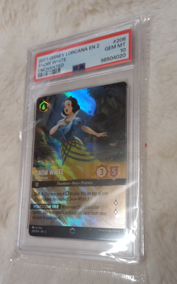 TCG 2023 Disney Lorcana EN 2 Enchanted #206 Snow White PSA 10 - Image 3