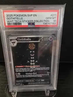 PSA 10 2025 POKEMON PROMO | WHITE FLARE TECH STICKER COLL. GOTHITELLE 211 - Image 1