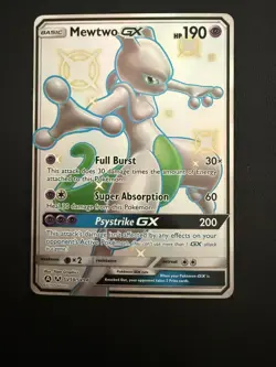 Pokemon Card Mewtwo GX SV59/SV94 Hidden Fates Shiny Vault Shiny Holo Rare NM - Image 1