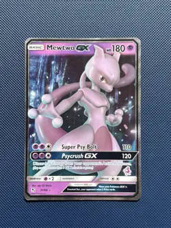 Mewtwo Gx Full Art Holo Card 31/68 Hidden Fates Pokemon Battle Academy LP-/MP+ - Image 1