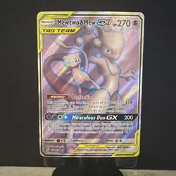 Pokemon TCG Mewtwo and Mew GX Card 222/236 Rare Unified Minds - Image 1