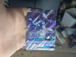 Pokemon Mewtwo GX 72/73 Shining Legends Ultra Rare Full Art Holo Card - Image 5