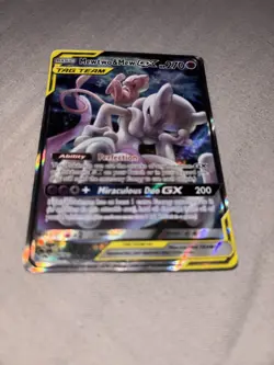 Pokemon TCG Mewtwo and Mew GX Sun Moon SM191 Holo Promo Card - Image 1