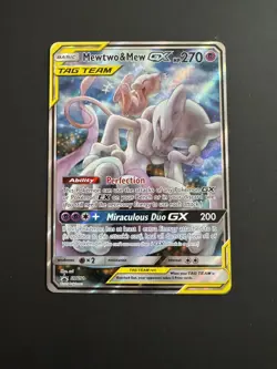 Pokemon TCG Mewtwo and Mew GX Sun Moon SM191 Holo Promo Card - Image 1