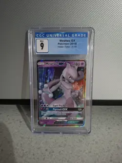 Pokemon: Mewtwo GX (Hidden Fates 31/68) - CGC graded card - 9 - Image 1