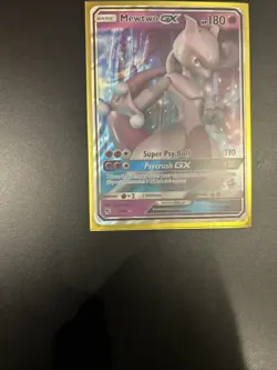 Pokemon Mewtwo GX Holo Ultra Rare TCG Card 31/68 Full Art Hidden Fates - Image 2