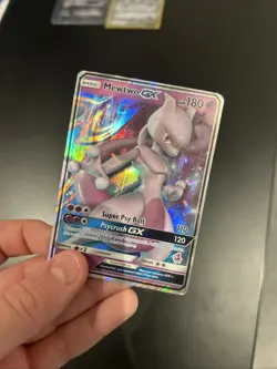Pokemon Mewtwo GX Holo Ultra Rare TCG Card 31/68 Full Art Hidden Fates - Image 4