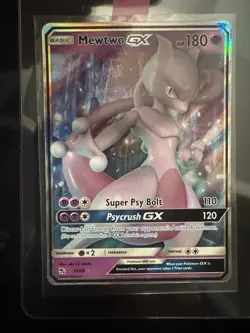 Pokemon Mewtwo GX Holo Ultra Rare TCG Card 31/68 Full Art Hidden Fates - Image 1