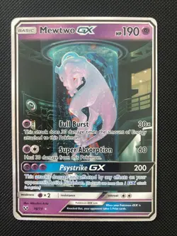 Pokemon Mewtwo GX Holo Card Shining Legends Series 78/73 - Image 1