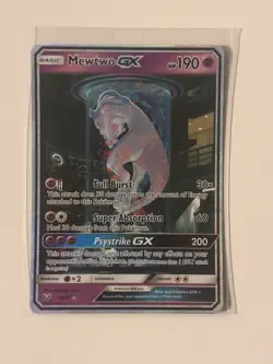 Pokemon Mewtwo GX TCG Shining Legends Holo Card 78/73 Secret Rare - Image 1