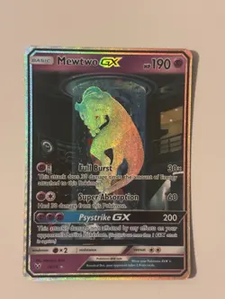 Pokemon Mewtwo GX TCG Shining Legends Holo Card 78/73 Secret Rare - Image 3