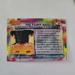 Pokemon Card Mewtwo Strikes Back Blue Topps Label The Fight Rages #35 Near Mint - Image 2