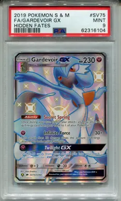 Pokemon Sun & Moon Hidden Fates Shiny Vault Card SV75 Gardevoir PSA 9 - Image 1