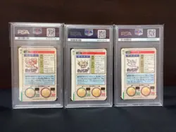 PSA9 3Set Pokemon Card Bandai Carddass Vending Articuno Zapdos Prism 1996 Red - Image 4