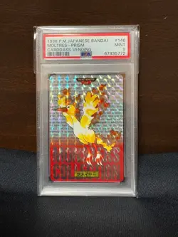 PSA9 3Set Pokemon Card Bandai Carddass Vending Articuno Zapdos Prism 1996 Red - Image 5