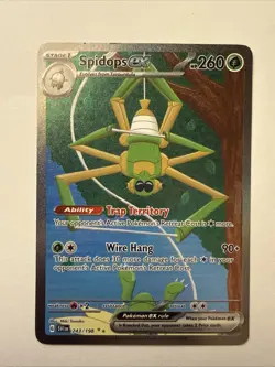 Spidops EX 243/198 SIR 2023 Pokemon Scarlet & Violet Base Set Full Art Card NM - Image 1