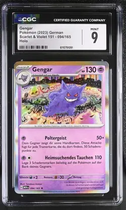 Pokemon TCG Karte - Gengar 094/165 - MEW 151 - Rare Holo - Deutsch CGC PSA 9 - Image 1