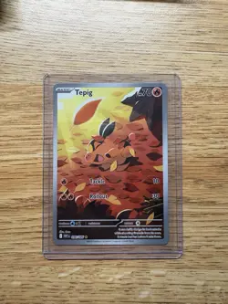 Pokemon TCG Tepig Card Scarlet Violet White Flare 096/086, NM Condition - Image 1