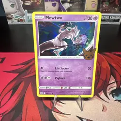 Pokemon TCG Mewtwo 056/172 SWSH Trick Or Trade Halloween Stamp Holo Rare - Image 1
