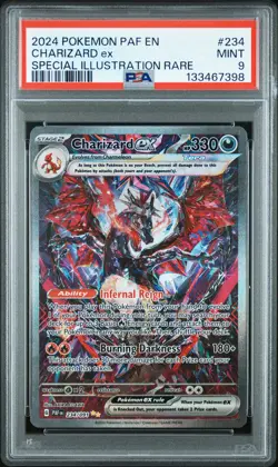 2024 POKEMON PAF EN-PALDEAN FATES SPECIAL ILLUSTRATION RARE CHARIZARD EX PSA 9 - Image 1