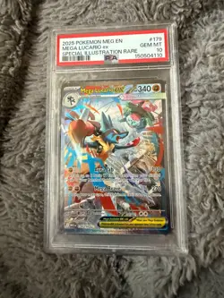 2025 Pokemon MEG Mega Lucario EX #179 PSA 10 GEM MINT Special Illustration Rare - Image 1