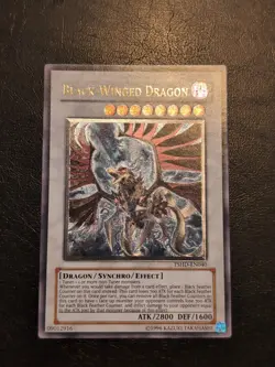 Yu-Gi-Oh! ULTIMATE RARE CARD BLACK-WINGED DRAGON TSHD-EN040 NM/VLP - Image 1
