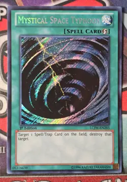 Yu-Gi-Oh! TCG Mystical Space Typhoon LCJW-EN285 1st Edition Secret Rare - Image 1