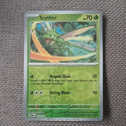 REVERSE HOLO Scyther 123/165 Pokemon 151 Trading Card Near Mint - Image 1