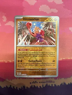 Pokemon Card Hitmonchan Scarlet & Violet 151 Reverse Holo 107/165 Near Mint - Image 1