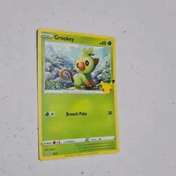 Grookey 08/25 NON-HOLO McDonald's 25th Anniversary Pokemon TCG Card - Image 1