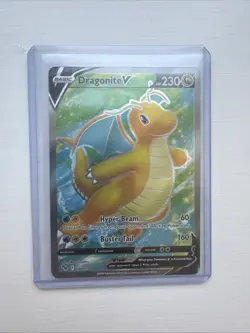 Pokemon TCG Dragonite v Holo Ultra Rare Card Pokemon Go 076/078 NM/M - Image 1