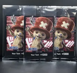 Lot (3) Bandai One Piece Netflix Don Promo Card Tony Tony Chopper English SEALED - Image 1