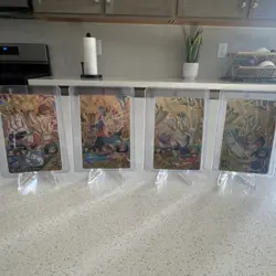 Dragon Ball Heroes Goku Trunks Vegeta Holo Card Lot 4 Japanese Standard Size - Image 1